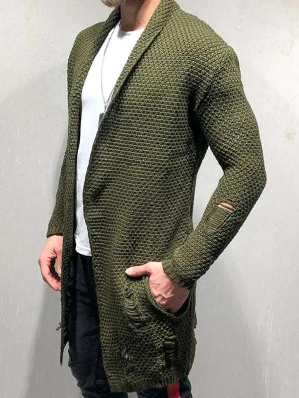 Cozy Chic Knitted Cardigan - Versatile Mid-Length Layer for Autumn-Winter Elegance - MENLL